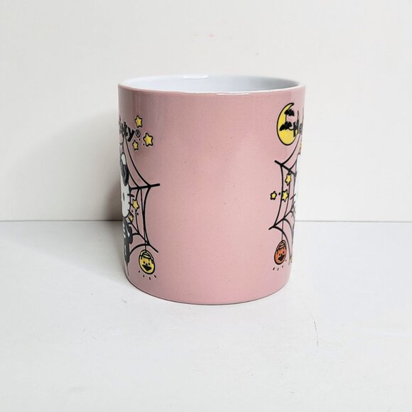 HELLO KITTY HALLOWEEN キティちゃん PINK Ceramic Mug By Sanrio Spider Web Design - NEW - Picture 4 of 7
